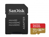Memoria Flash SanDisk Extreme, 32GB MicroSDHC UHS-I Clase 10, con Adaptador image