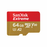 Memoria Flash SanDisk Extreme, 64GB MicroSDXC, Clase 10, 170BM/s, con Adaptador