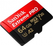 Memoria Flash SanDisk Extreme Pro, 64GB MicroSDXC Clase 10, con Adaptador - Imagen adicional 1