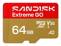 Memoria Flash SanDisk Extreme GO, 64GB MicroSDXC UHS-I Clase 10