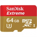 Memoria Flash SanDisk Extreme, 64GB microSDXC UHS-I Clase 10, con Adaptador