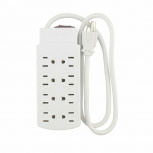 Sanelec Multicontacto SAN-1310, 8 Contactos, 127V, 15A, 60cm, Blanco