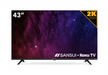 Sansui Smart TV LED SMX43P7FR 43", Full HD, Negro