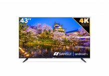 Sansui Smart TV LED SMX43T1UA 43", 4K Ultra HD, Negro