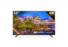 Sansui Smart TV LED SMX55V1UA 55", 4K Ultra HD, Negro