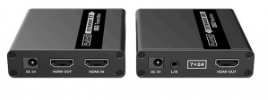 Saxxon Kit Extensor de Video HDMI Alámbrico Cat6/6a/7, 3x HDMI, 2x RJ-45, 70 Metros