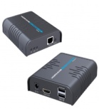 Saxxon Kit Extensor de Video HDMI por Cat5/Cat6 LKV388A, HDMI, 2x RJ-45, 2x USB2.0, 120 Metros