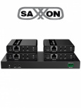 Saxxon Kit Extensor de Video HDMI Alámbrico Cat6/6a/7, 4x HDMI, 4x RJ-45, 70 Metros
