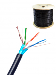 Saxxon Bobina de Cable Cat5e UTP, 305 Metros, Negro