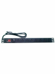 Saxxon PDU para Rack 1U PDU08-10A, 10A, 120V, 8 Salidas