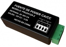Saxxon Adaptador de Corriente para Cámara PSU2412A-2, Entrada 20-30V, Salida 12V, 2A