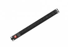 Saxxon PDU para Rack 1U SXPDU-12P16A, 16A, 125V, 12 Salidas