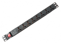 Saxxon PDU para Rack 1U SXPDU-8P10A, 10A, 120V, 8 Salidas