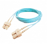 SBE Tech Cable Fibra Óptica Multimodo OM4 SC Macho - SC Macho, Núcleo 50µm, Cubierta 125µm, 1 Metro, Azul