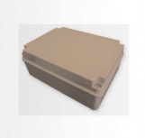 SBE Tech Gabinete de Plástico para Exteriores, 10 x 5cm, Beige/Blanco