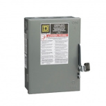 Schneider Electric Interruptor de Seguridad de 3 Polos D321N, 240V, 30A