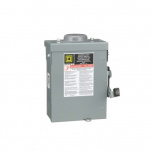 Schneider Electric Interruptor de Seguridad de 3 Polos DU322RB, 240V, 60A