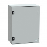 Schneider Electric Gabinete de Montaje en Pared NSYPLM43G, 430 x 330mm, Gris