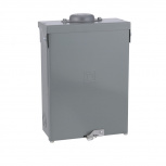 Schneider Electric Centro de Carga QO612L100RB, 6 Polos, 100A, Sobreponer, Gris