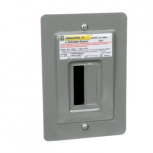 Schneider Electric Centro de Carga QOD2F, 2 Polos, 50A, Empotrar, Gris
