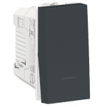 Schneider Electric Apagador Sencillo S70116194, 1 VÃa, 127V, 16A, Gris