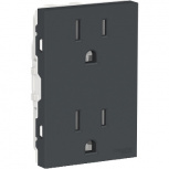 Schneider Electric Tomacorriente Orión, 2 Enchufes, 250V, 15A, Grafito