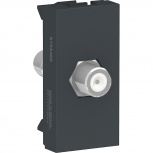 Schneider Electric Placa de Pared S70546894, Coaxial, 1 Puerto, Negro