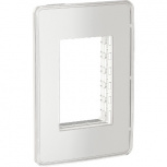 Schneider Electric Placa para Pared S739603005, 3 Puertos, Plata
