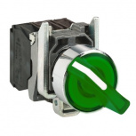 Schneider Electric Cabezal para Interruptor Selector XB4BK123B5, 2 Posiciones, Verde