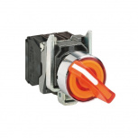 Schneider Electric Cabezal para Interruptor Selector XB4BK125G5, 2 Posiciones, Naranja