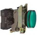 Schneider Electric Luz Piloto con LED Integral XB4BVM3, 240V, Verde