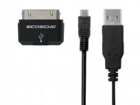 Scosche Cable USB-A Macho - Micro-USB/30-pin Macho, 1 Metro, Negro