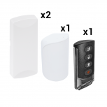 S-Fire Kit Sensor de Movimiento KIT-RF-SFIRE-DSC-2, Inalámbrico - Incluye 2 Contactos Magnéticos, 1 PIR y 1 Llavero