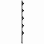 Poste de Paso / Tubo de Acero Galvanizado / Diámetro 1" / Longitud 120 cm / 5 Aisladores / Sin Pintar / Peso 0.9 KG