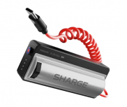 Cargador Portátil Sharge Power Bank Grip, 5000mAh, Negro