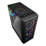 Gabinete Sharkoon C-HEXBK, Midi-Tower, ATX/Micro-ATX/Mini-ITX, USB 3.0, sin Fuente, 6 Ventiladores Instalados, Negro - Imagen adicional 2