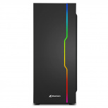 Gabinete Sharkoon SLIDER RGB, Midi-Tower, ATX/Micro-ATX/Mini-ITX, USB 2.0/3.0, sin Fuente, 1 Ventilador Instalado, Negro - Imagen adicional 1