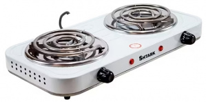 Shtark Parrilla Eléctrica SHTPEB2, 2 Quemadores, 1800W, Blanco