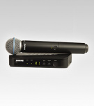 Shure Micrófono con Sistema para Voz BLX24/B58, Inalámbrico, Negro