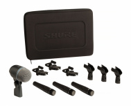 Shure Kit Micrófonos para Batería DMK57-52, Alámbrico, Negro, incluye Micrófonos/Accesorios de Montaje/Maletín