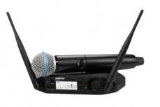 Shure Micrófono GLXD24+/B58, Inalámbrico, XLR, Negro