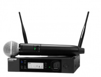 Shure Micrófono GLXD24SM58-Z3, Inalámbrico, XLR, Negro