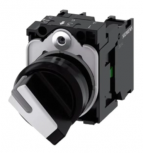 Siemens Cabezal para Interruptor 3SU11002BF601MA0, 2 Polos, Negro