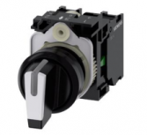 Siemens Selector Switch para Interruptor 3SU11002BL601NA0, 2 Polos, Negro