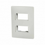 Simon Placa de Pared con Chasis 2600612-030, 2 Puertos, Blanco