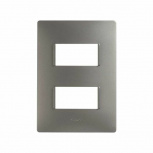 Simon Placa de Pared 2600612-110, 2 Puertos, Acero