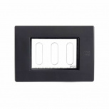Simon Placa de Pared 2600730-038, 3 Puertos, Grafito