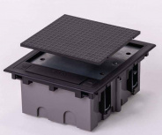 Simon Caja de Suelo SF310/14CY, 3 Módulos, Gris/Negro