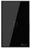 Sonoff Interruptor de Luz Inteligente T3US1C, 1 Botones, Wi-Fi, Negro image