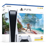 Sony PlayStation 5, 825GB, WiFi, Bluetooth 5.1, Blanco/Negro ― Incluye Juego Horizon Forbidden West